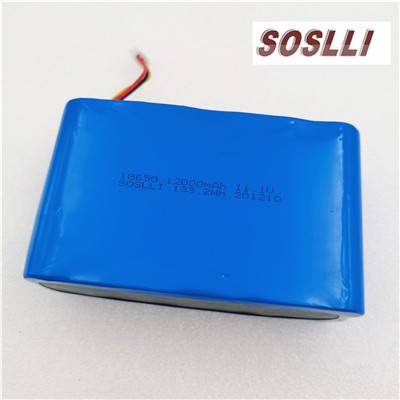 11.1V 12000mAH 18650 3S4P Lithium Ion battery pack